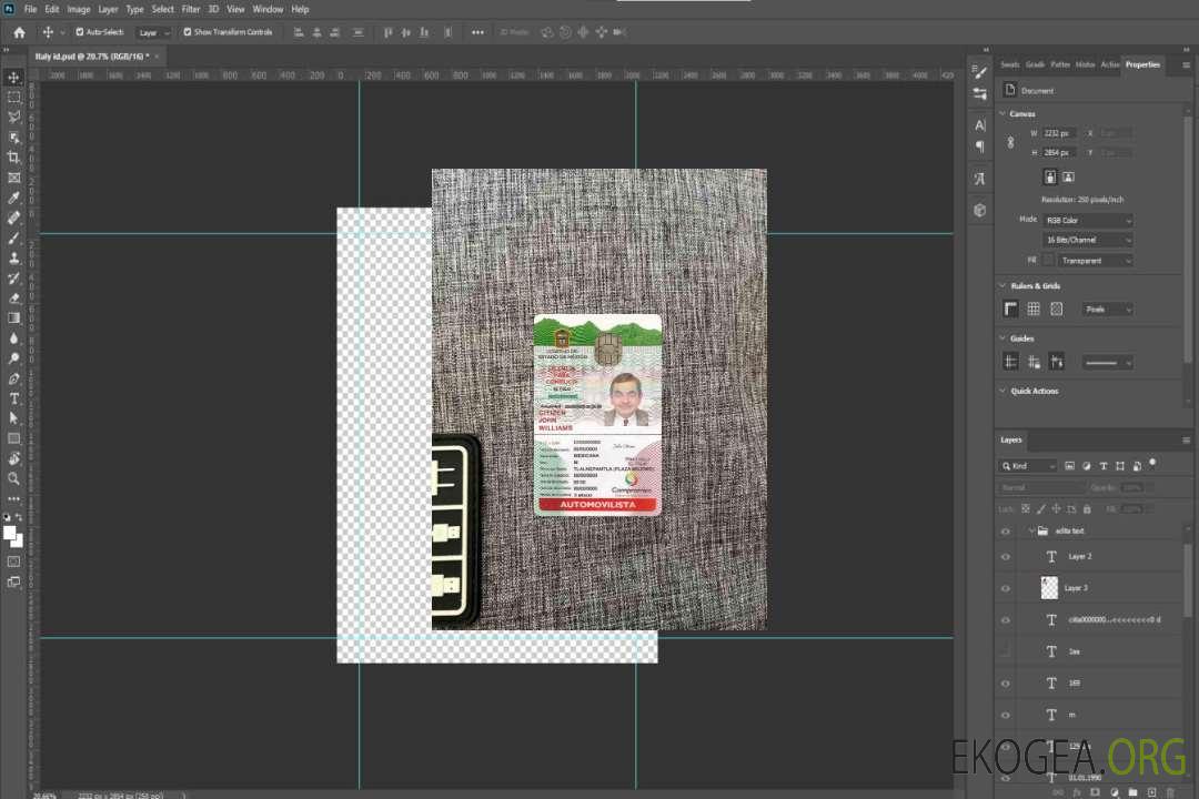 Photolook d'identité du Mexique version 2 template Photolook d'identité du Mexique version 2 template